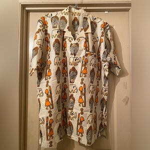 Custom made African print shirt.